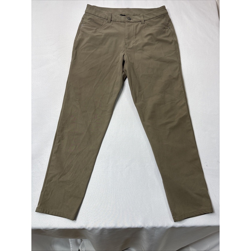 Lululemon Pants Mens 28x26 Khaki ABC Slim Warpstreme Chino Spots*